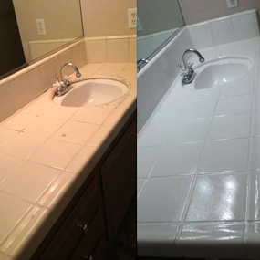 Bathroom Counter Refinishing in Houston